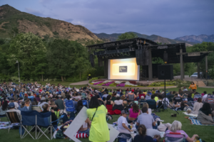 Audience at My Old Ass screening: Red Butte Garden Amphitheater. 2024. Photo by Sam Emenogu